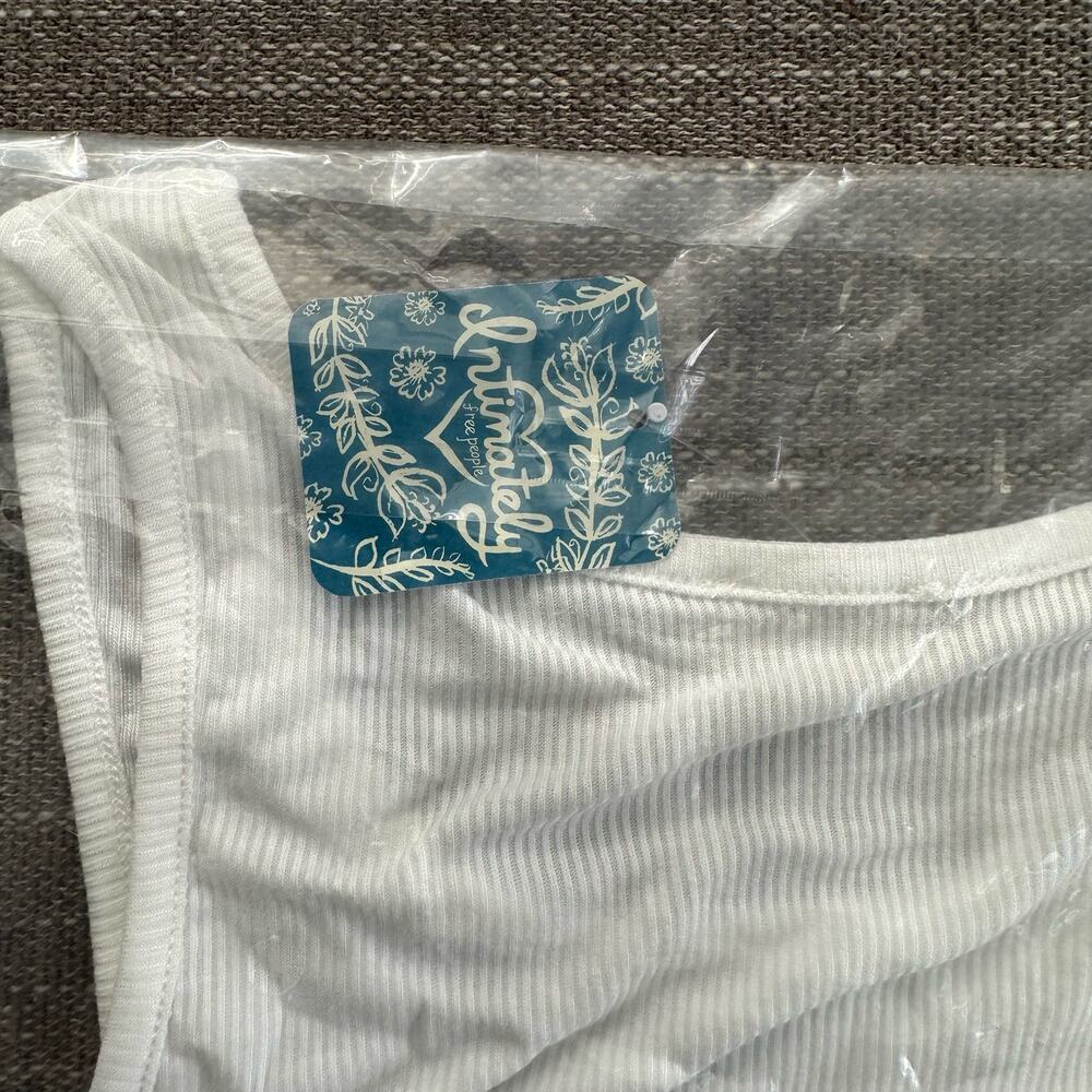 Free People High-Neck Ribbed Crop White Size L New - Picture 4 of 7